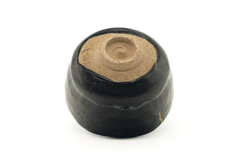 Japanese Matcha Bowl - 楽 Kintsugi Kuro-Raku Chawan - 530ml