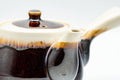 Japanese Kyusu - Brown Yellow Drip-Glazed Debeso Teapot - 275ml - Tezumi