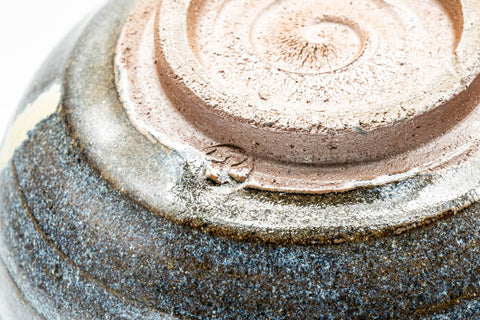 Japanese Matcha Bowl - Black Beige Drip-Glazed Wabi-Sabi Chawan - 300ml - Tezumi