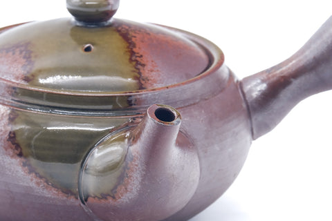 Japanese Kyusu - Ash Glazed Banko-yaki Mesh Teapot - 320ml