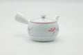 Tezumi — Japanese Kyusu - Floral White Porcelain Arita-yaki Ceramic Filter Teapot - 200ml — top-down view of the lid