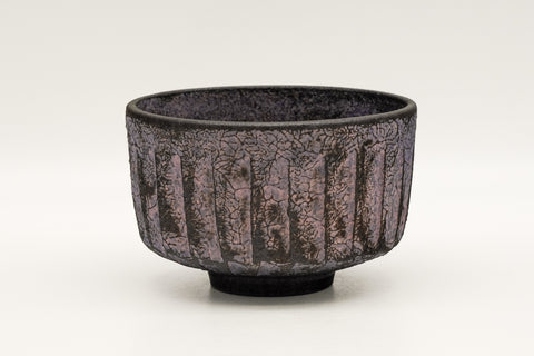 Faceted Purple Kiyomizu-yaki Chawan