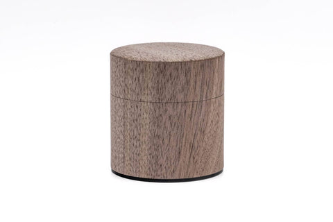 Walnut Wood Veneer Tea Canister - 100g