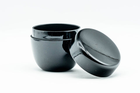 Japanese Natsume - Small Black Lacquer Matcha Tea Caddy - Ko-natsume - 50ml