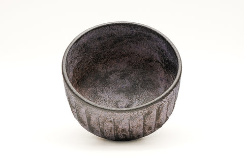 Faceted Purple Kiyomizu-yaki Chawan