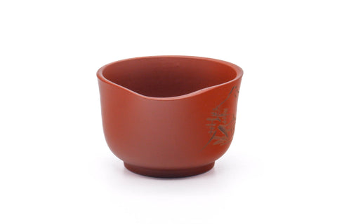 Tezumi — Japanese Katakuchi - Mountainous Red Shudei Tokoname-yaki Water Cooler - 120ml — three-quarter view
