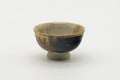Tezumi — Japanese Teacup - Beige Brown Drip-Glazed Guinomi with Kiribako - 20ml — front view from another angle