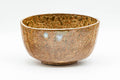 Japanese Matcha Bowl - Yellow White Drip-Glazed Shigaraki-yaki Chawan - 300ml - side view of the glazed bowl