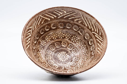 Hana Mishima Kiyomizu-yaki Chawan