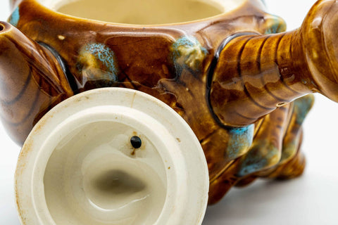 Japanese Kyusu - Crustacean-themed Ceramic Filter Teapot - 200ml