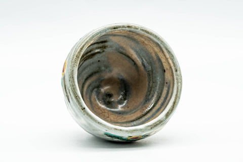 Japanese Teacup - Floral Brush Glazed Guinomi - 50ml
