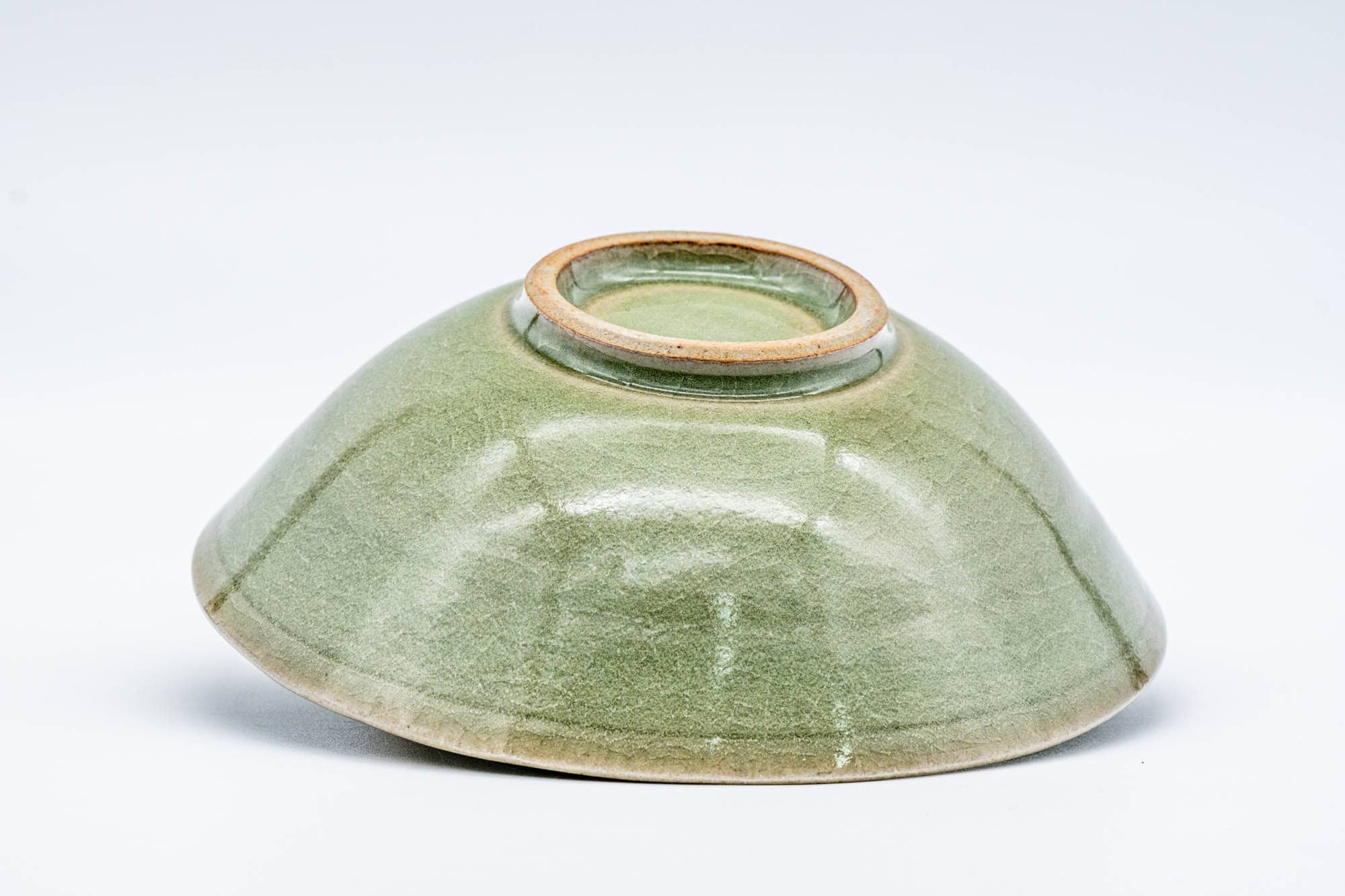 Japanese Matcha Bowl - Green Celadon Hira-gata Chawan - 150ml