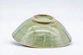 Tezumi — Japanese Matcha Bowl - Green Celadon Hira-gata Chawan - 150ml — three-quarter view