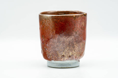 Japanese Teacup - Metallic Red Glazed Wabi-Sabi Yunomi - 170ml