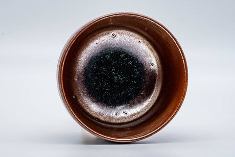 Tezumi — Japanese Matcha Bowl - Brown Black Spiraling Chawan - 500ml — three-quarter view