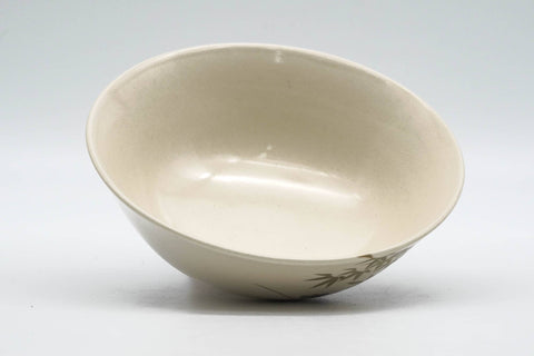 Tezumi — Japanese Matcha Bowl - Bamboo Decorated Kyo-yaki Summer Chawan - 150ml — three-quarter view