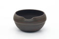 Tezumi — Japanese Katakuchi - Dark Green Nerikomi Handleless Yuzamashi - 205ml — front view from another angle
