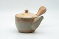 Japanese Kyusu - Beige Weathered Hagi-yaki Do-ake Teapot - 240ml - Tezumi