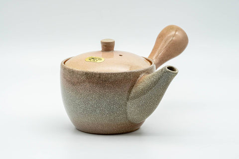 Japanese Kyusu - Beige Weathered Hagi-yaki Do-ake Teapot - 240ml - Tezumi