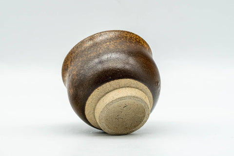 Japanese Teacup - Matte Brown Hare's Fur Glazed Guinomi - 35ml