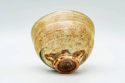 Japanese Matcha Bowl - 沖野和香 Okino Waka - Ochre Irabo-style Glazed Kyo-yaki Chawan - 300ml