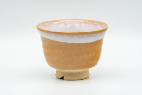 Japanese Teacup - Beige White Inner-Glazed Hagi-yaki Yunomi - 90ml - Tezumi