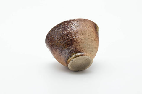 Tezumi — Japanese Teacup - Brown Green Ash Glazed Shigaraki-yaki Yunomi - 110ml — top-down view of the interior