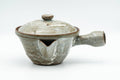Japanese Kyusu - Chrysanthemum Grey Glazed Kiyomizu-yaki Do-ake Teapot - 200ml - Tezumi
