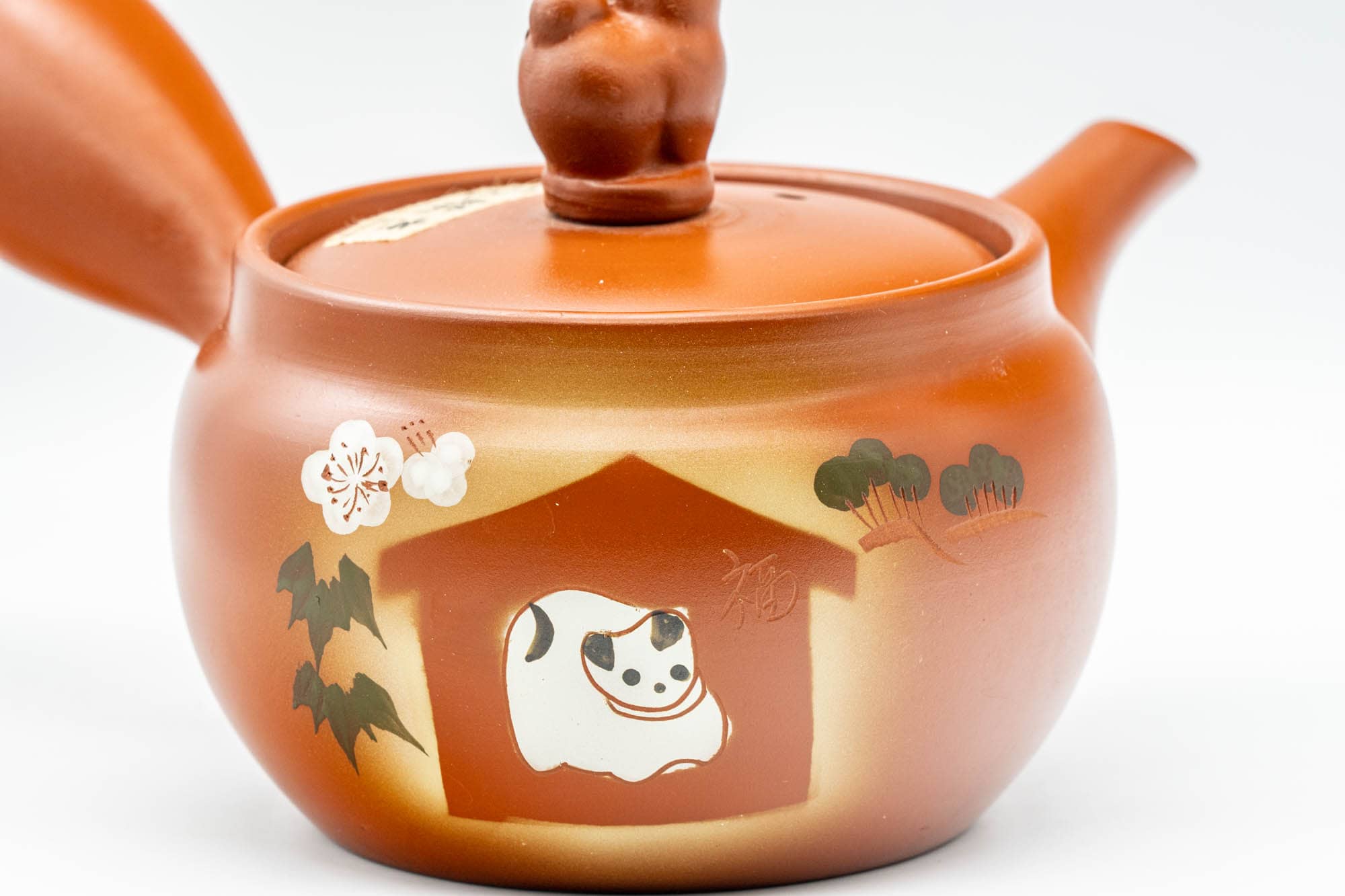 Japanese Kyusu - House Cat Tokoname-yaki Teapot - 330ml - Tezumi
