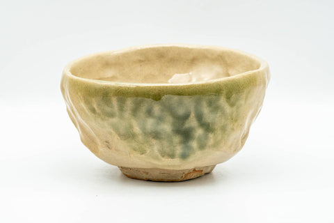 Japanese Matcha Bowl - Beige Green Hand-formed Wabi-Sabi Chawan - 250ml