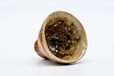 Japanese Teacup - Ash Green Glazed Shigaraki-yaki Guinomi - 40ml