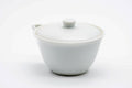 Another angled view of the lidded white porcelain houhin.