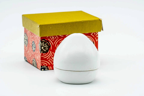 Japanese Kogo - Sakura Woman Decorated Ceramic Incense Container