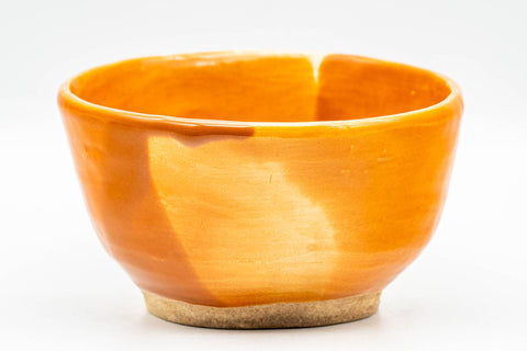 Japanese Matcha Bowl - Abstract Orange Glazed Chawan - 200ml