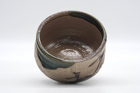 Japanese Matcha Bowl - 松本鐵山 Matsumoto Tetsuzan - Ao-Oribe Chawan - 300ml