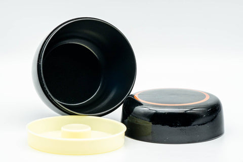 Japanese Chazutsu - Black Orange Plastic Loose Leaf Tea Canister - 250ml - Tezumi