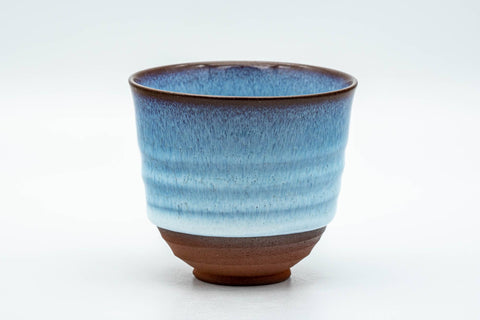 Japanese Teacups - Set of 3 Blue Hare's Fur Glazed Yunomi - 150ml - Tezumi