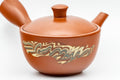 Japanese Kyusu - Akai Shinko 伸康 - Nerikomi Striped Tokoname-yaki Debeso Teapot - 150ml - Tezumi