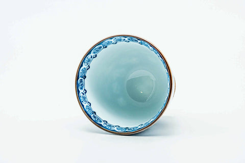 Overhead view into the cup, showing the white glazed interior.