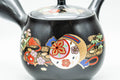 Japanese Kyusu - Floral Black Kurodei Tokoname-yaki Teapot - 400ml - Tezumi