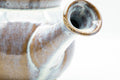 Japanese Kyusu - Large Blue Hare's Fur Glazed Debeso Teapot - 550ml - angled view looking into the side-handle opening