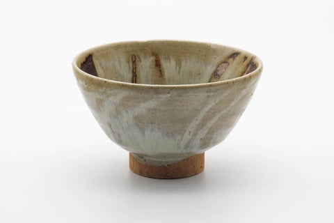 Japanese Matcha Bowl - Beige Yellow Milky Hare's Fur Glazed Chawan - 450ml