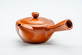 Japanese Kyusu - Smooth Red Shudei Tokoname-yaki Ceramic Teapot - 270ml - side profile with the spout to the left
