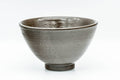 Japanese Matcha Bowl - Dark Brown Glazed Ido-gata Chawan - 200ml - Tezumi