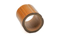 The bamboo futaoki on its side, revealing the open hollow tube.