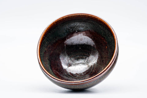 Tezumi — Japanese Matcha Bowl - Purple Gradient Glazed Tenmoku-gata Chawan - 100ml — top-down view of the interior