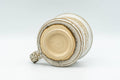Tezumi — Japanese Teacup - Carved Exterior White Glazed Rear-Handled Ushirode Yunomi - 110ml — top-down view of the interior