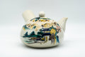 Japanese Kyusu - Beige Countryside Motifs Kutani-yaki Debeso Teapot - 450ml - Tezumi