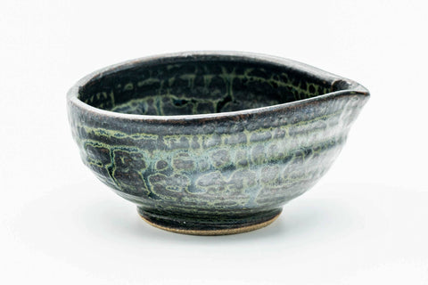 Japanese Katakuchi - Metallic Green Glazed Water Cooler - 200ml