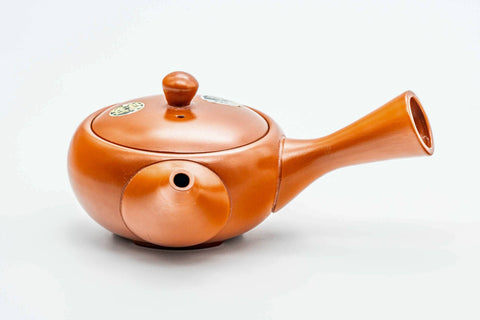 Japanese Kyusu - Classic Red Shudei Tokoname-yaki Mesh Teapot - 275ml